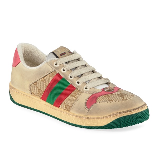 distressed gucci trainers